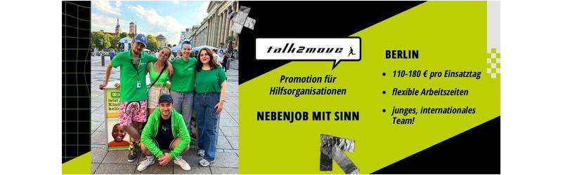 Freunde finden, die Welt verändern und den Kontostand boosten! Werde Social-Promoter:in für NGOs in BERLIN und verdiene bis zu 180€/Tag!