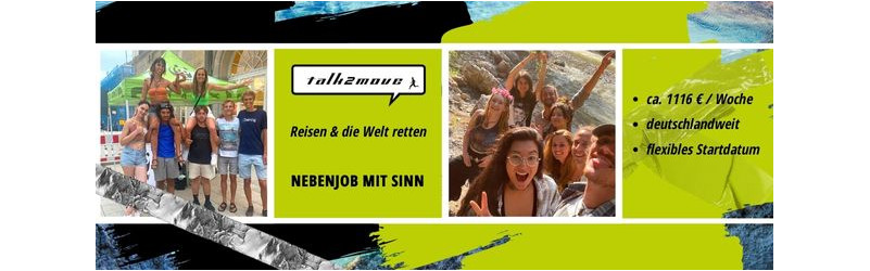  Mülheim an der Ruhr: Zu jung um die Welt zu retten? Nicht mit uns! Promotion für namhafte NGOs ab 16 Jahren!! 