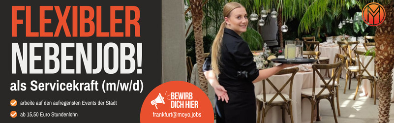 Maintal: Nebenjob: Eventkellner (m/w/d) im Raum Frankfurt am Main