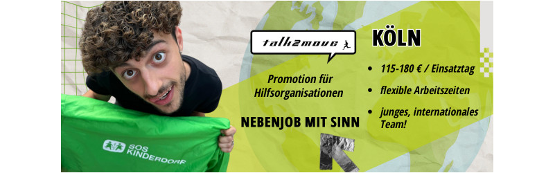 Flexibel, TOP bezahlt, sinnvoll – der perfekte Nebenjob fürs Studium in KÖLN!