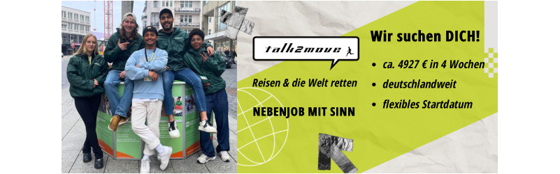 Bye-bye, 0815-Job – Hallo 25 €/Stunde als NGO-Promoter (a)