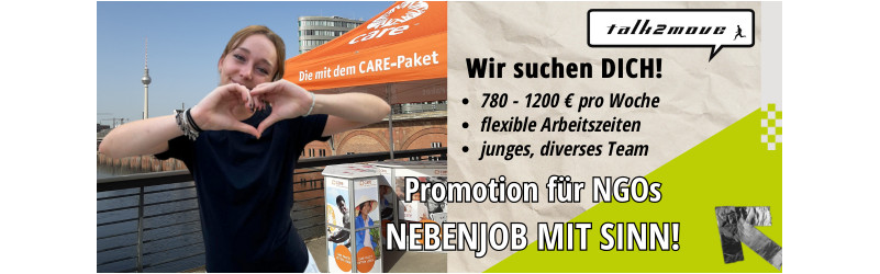 Reisejob Fundraising: Deutschland entdecken & dabei bis zu 1.200€/Woche verdienen