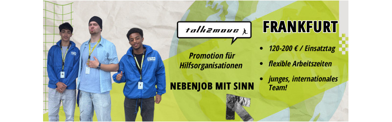 Dein Outdoor-Office in Frankfurt: Sinn stiften, Skills sammeln, Top verdienen!