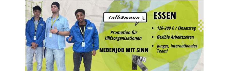 Outdoor-Promoter (a) gesucht - Dein Büro unter freiem Himmel!