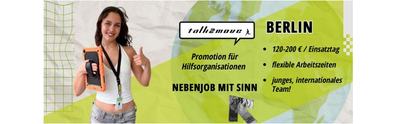 NGO-Influencer:in (Offline-Edition) gesucht - bis 200€/Tag